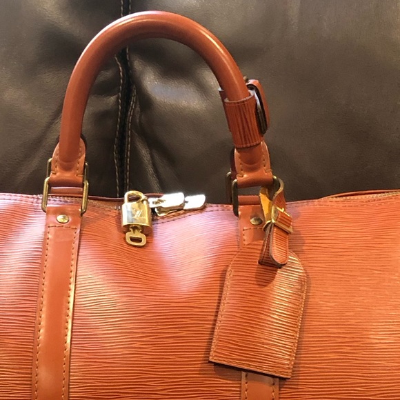 LOUIS VUITTON LV 50 Kenyan Fawn Epi Keepall Boston Travel Weekend Bag VI0970 - Picture 3 of 17